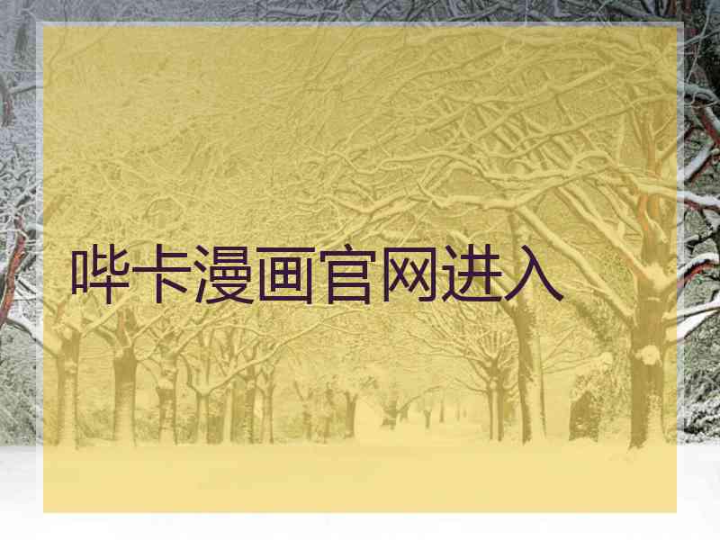 哔卡漫画官网进入