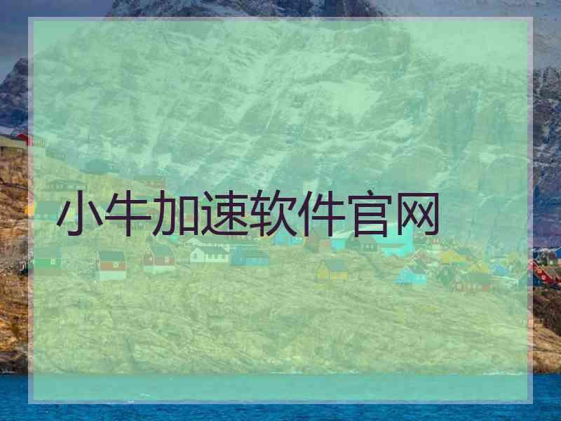 小牛加速软件官网
