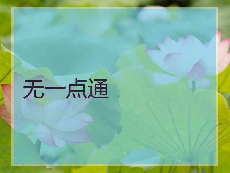 无一点通