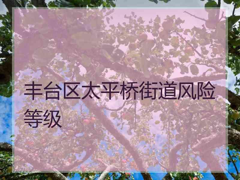 丰台区太平桥街道风险等级