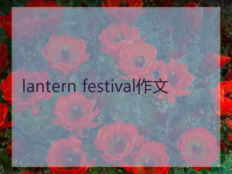 lantern festival作文
