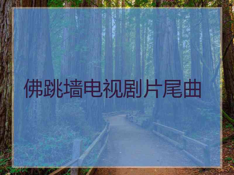 佛跳墙电视剧片尾曲