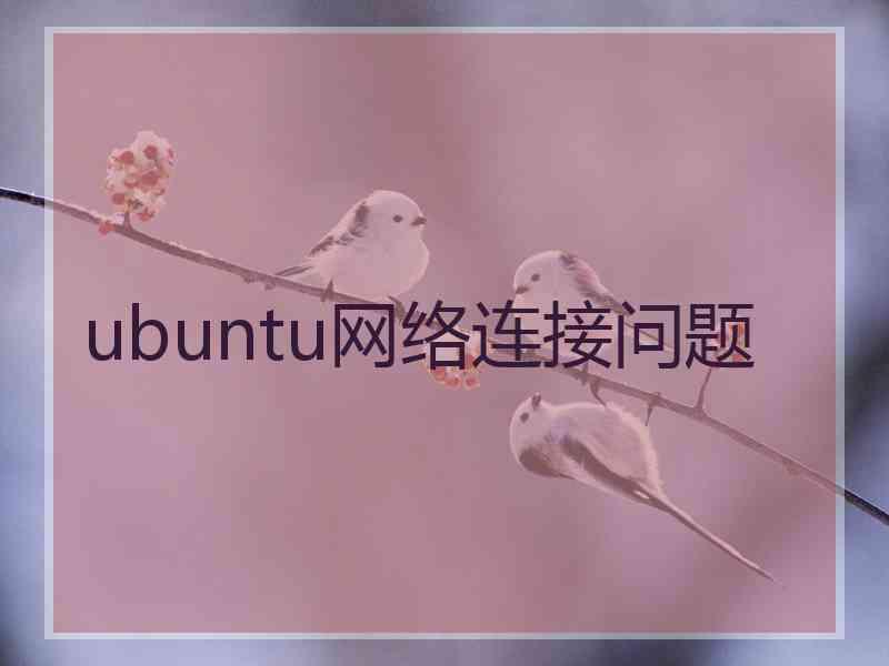 ubuntu网络连接问题