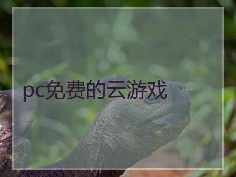 pc免费的云游戏