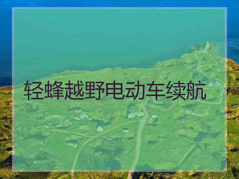 轻蜂越野电动车续航