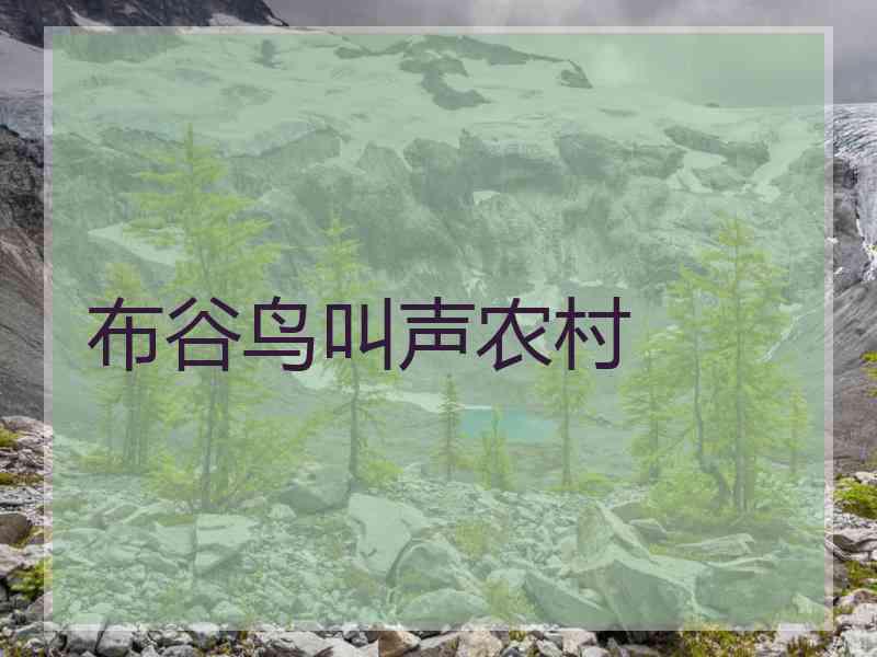 布谷鸟叫声农村