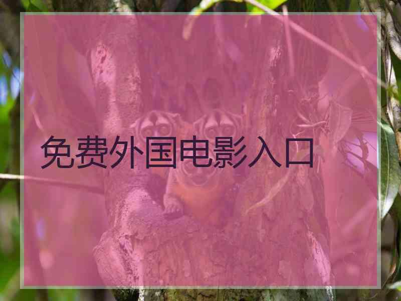 免费外国电影入口