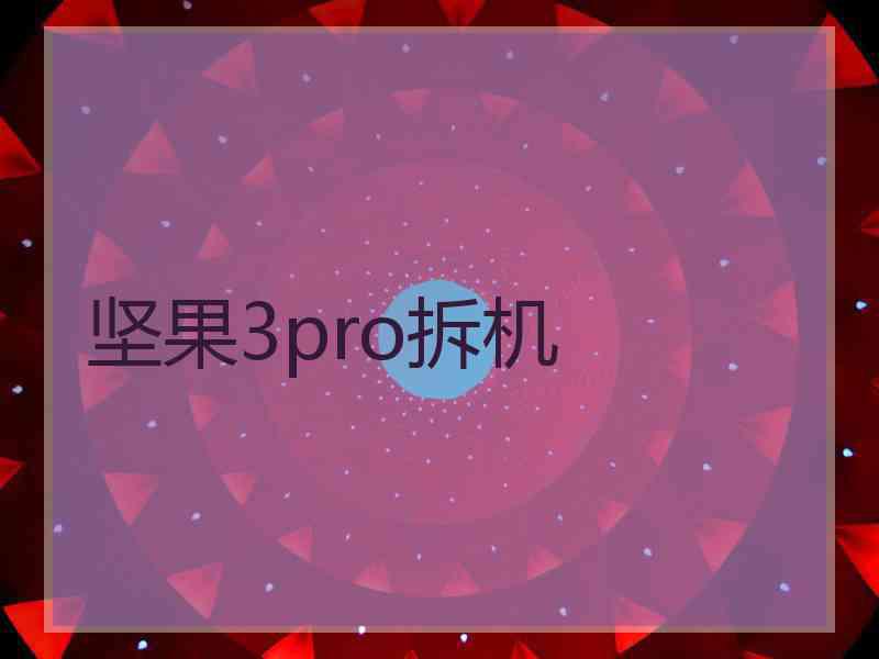 坚果3pro拆机