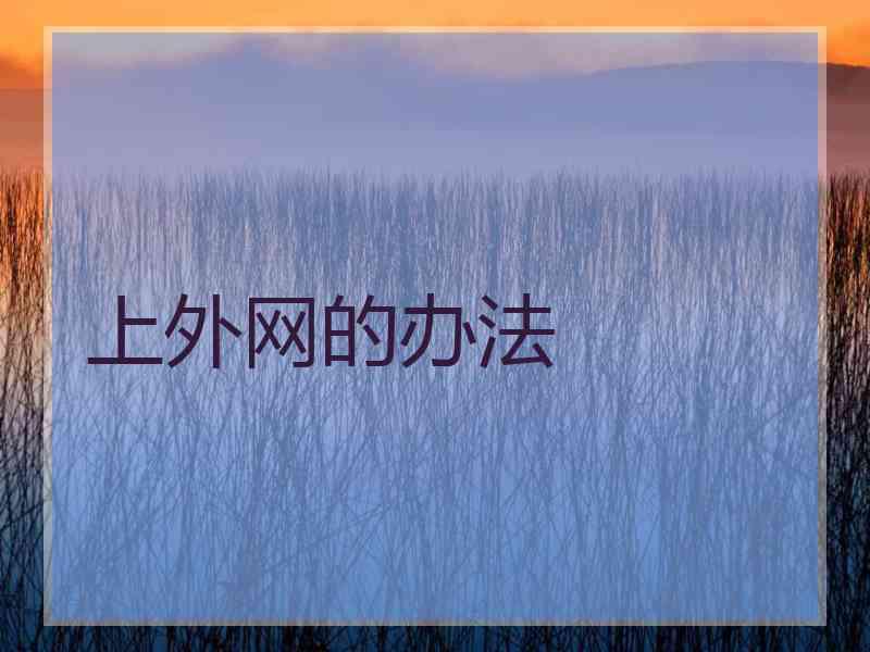 上外网的办法