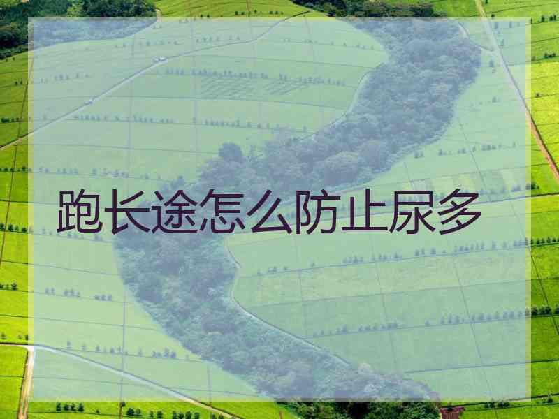 跑长途怎么防止尿多