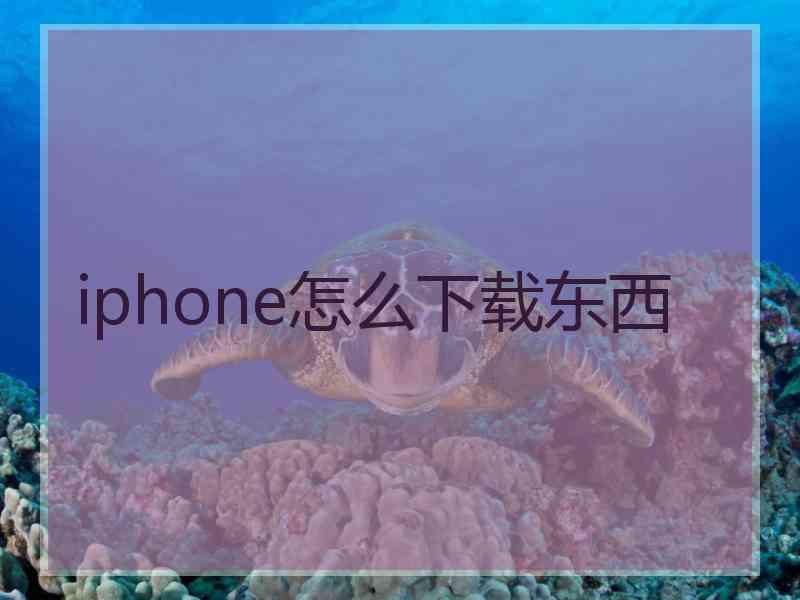 iphone怎么下载东西