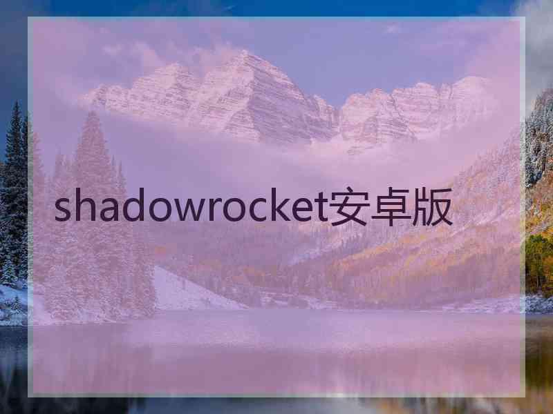 shadowrocket安卓版