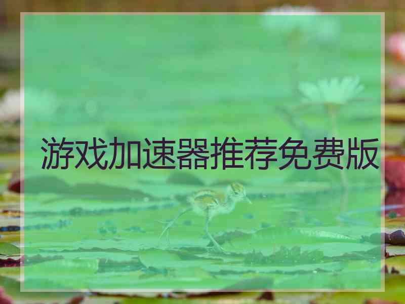 游戏加速器推荐免费版