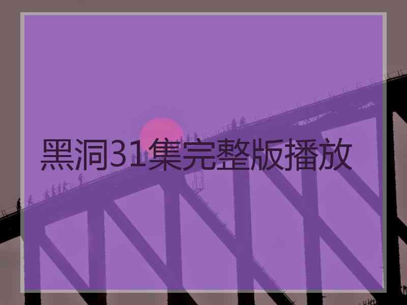 黑洞31集完整版播放