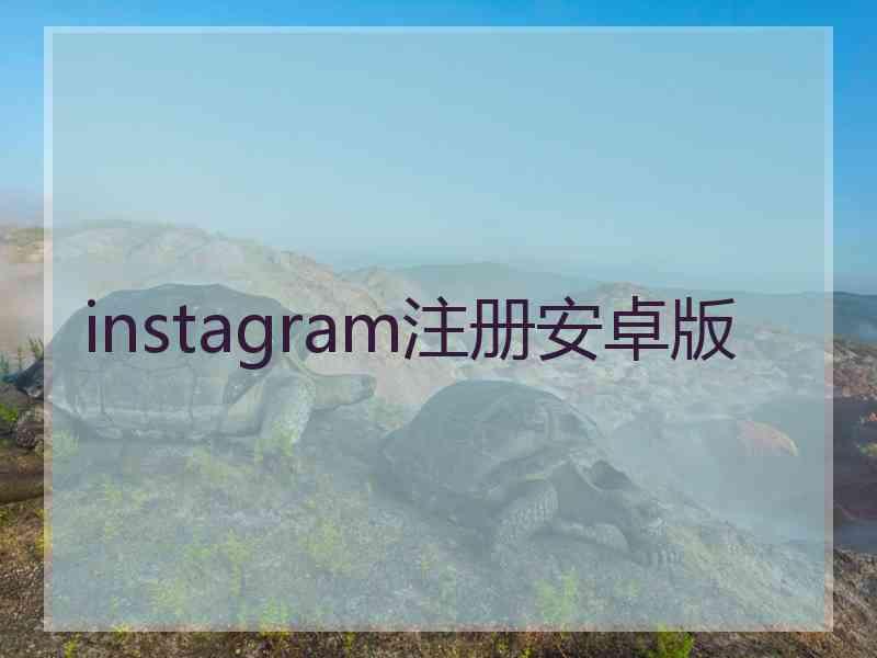 instagram注册安卓版