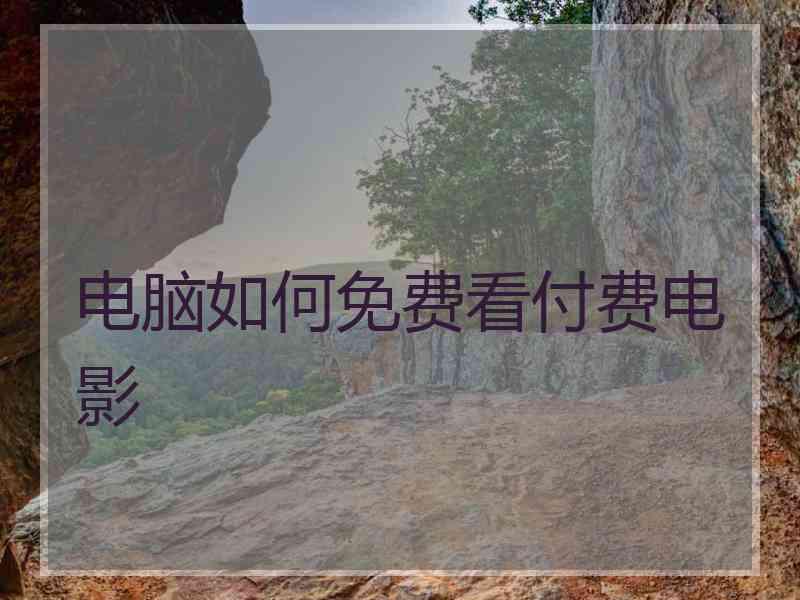 电脑如何免费看付费电影