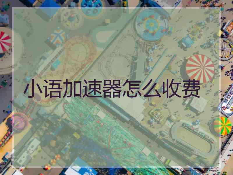 小语加速器怎么收费