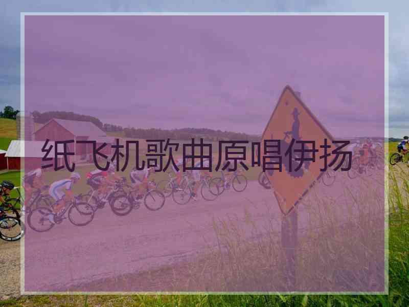 纸飞机歌曲原唱伊扬