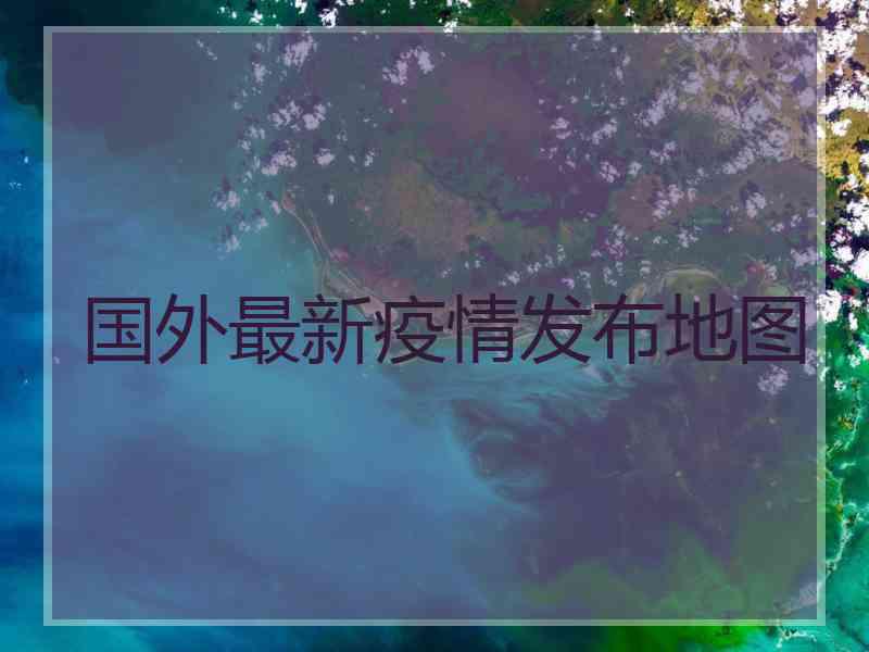 国外最新疫情发布地图
