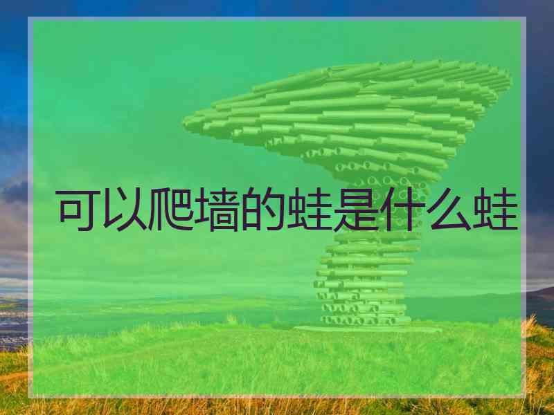 可以爬墙的蛙是什么蛙