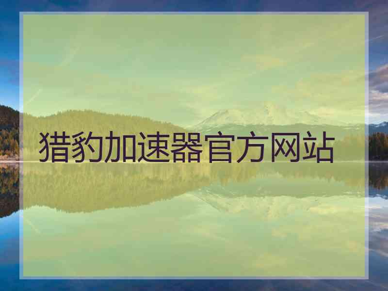 猎豹加速器官方网站