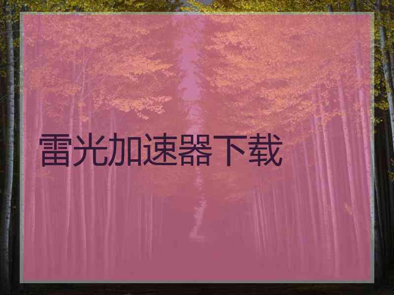 雷光加速器下载