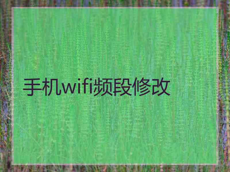 手机wifi频段修改