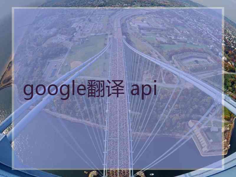 google翻译 api
