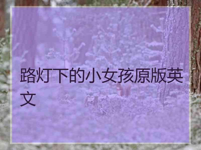 路灯下的小女孩原版英文