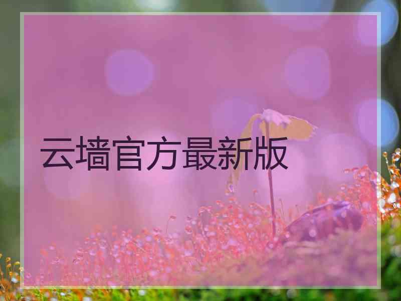 云墙官方最新版
