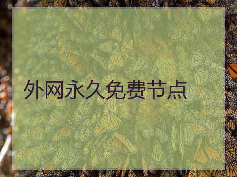 外网永久免费节点