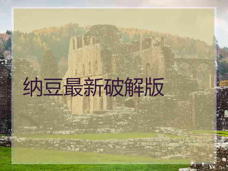 纳豆最新破解版