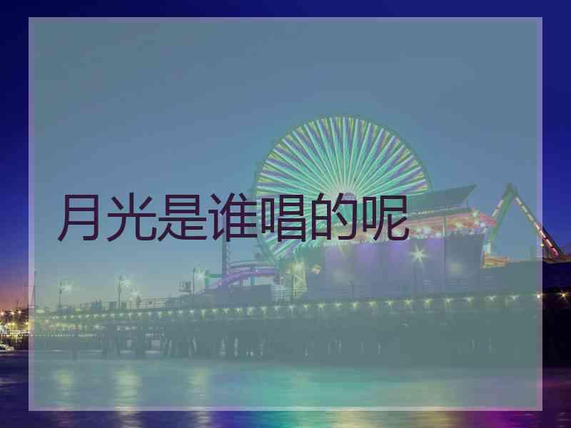 月光是谁唱的呢