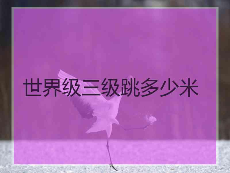 世界级三级跳多少米