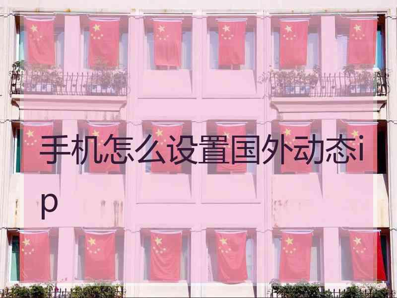 手机怎么设置国外动态ip