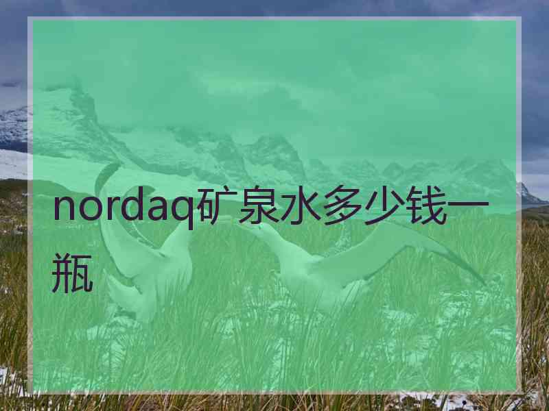nordaq矿泉水多少钱一瓶