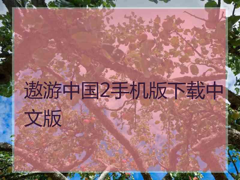 遨游中国2手机版下载中文版