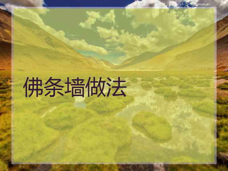 佛条墙做法