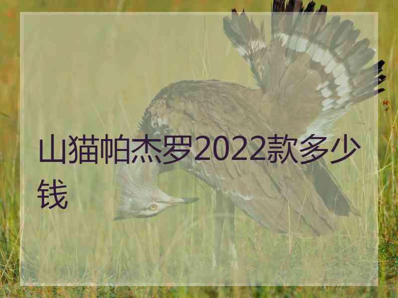 山猫帕杰罗2022款多少钱