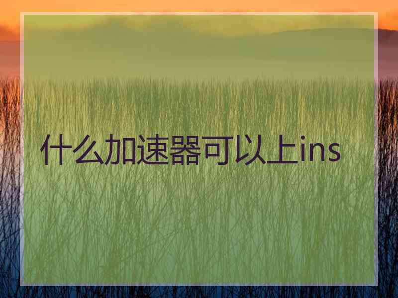 什么加速器可以上ins