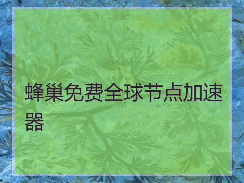 蜂巢免费全球节点加速器