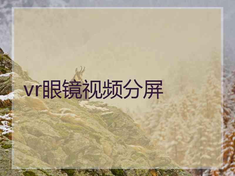 vr眼镜视频分屏